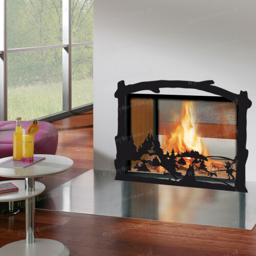 Каминный экран “На заимке“